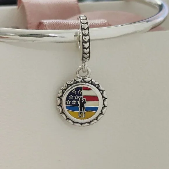 Pandora Jacksonville NC Dangle Charm S925 Silver Bracelet Pendant Jewelry - Picture 1 of 4